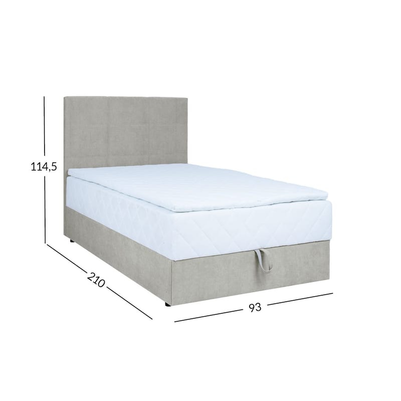 Kontinentalsäng Kalen med madrass 90x200 cm - mörkbeige - Möbler - Sovrum - Sängar - Kontinentalsängar