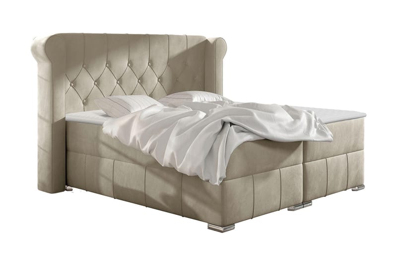 KALLSTORP Kontinentalsäng 180x200 cm Beige/Grå - Beige - Möbler - Sovrum - Sängar - Kontinentalsängar