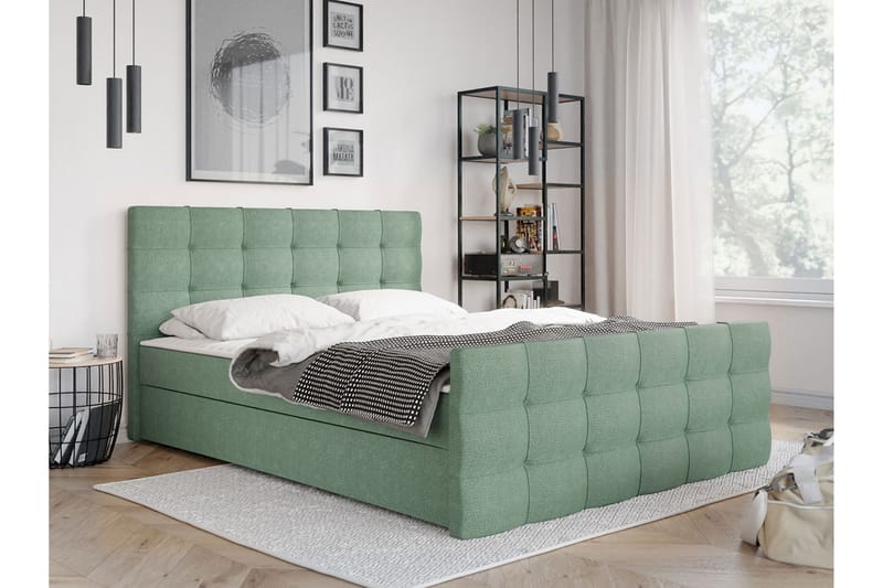 KARST Kontinentalsäng 140x210 cm - Grön - Möbler - Sovrum - Sängar - Kontinentalsängar