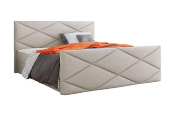 KARST Kontinentalsäng 160x200 cm med Sänggavel Beige