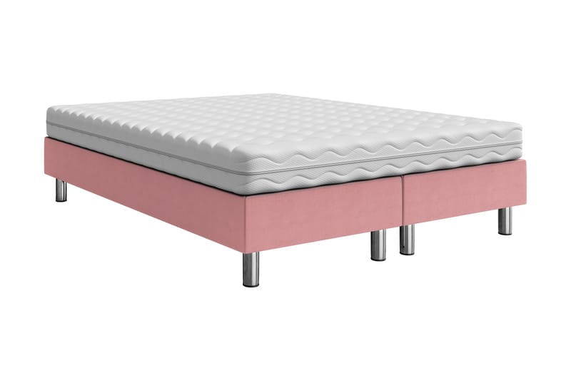 KERANZA Kontinentalsäng 160x200 cm Rosa - Kontinentalsängar - Komplett Sängpaket
