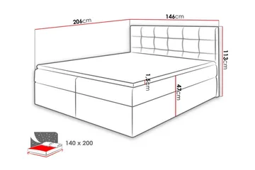 Kintore Kontinentalsäng 140x200 cm - Möbler - Sovrum - Sängar - Kontinentalsängar