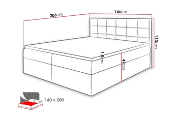 Kintore Kontinentalsäng 140x200 cm - Möbler - Sovrum - Sängar - Kontinentalsängar