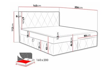 Kintore Kontinentalsäng 160x200 cm - Möbler - Sovrum - Sängar - Kontinentalsängar