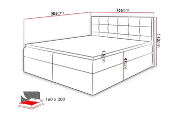 Kintore Kontinentalsäng 160x200 cm - Möbler - Sovrum - Sängar - Kontinentalsängar