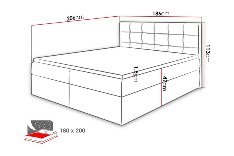 Kintore Kontinentalsäng 180x200 cm Beige - Möbler - Sovrum - Sängar - Kontinentalsängar