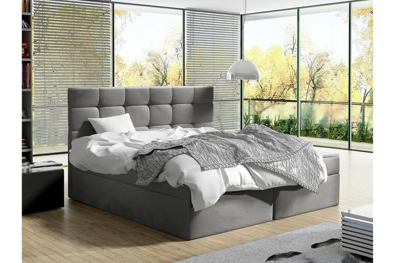 Kintore Kontinentalsäng 180x200 cm Ljusgrå - Möbler - Sovrum - Sängar - Kontinentalsängar