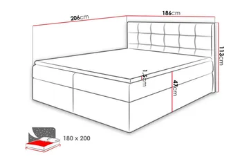 Kintore Kontinentalsäng 180x200 cm - Möbler - Sovrum - Sängar - Kontinentalsängar