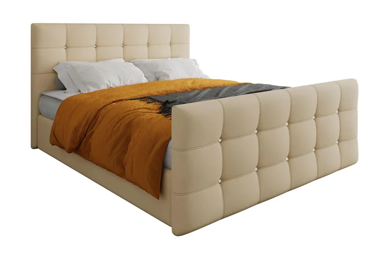 Kleos Kontinentalsäng 140x200cm med Sänggavel, Beige
