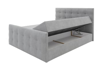 Kleos Kontinentalsäng 160x200cm med Sänggavel - Grå - Möbler - Sovrum - Sängar - Kontinentalsängar