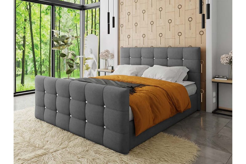 Kleos Kontinentalsäng 160x200cm med Sänggavel  Rosa - Rosa - Möbler - Sovrum - Sängar - Kontinentalsängar