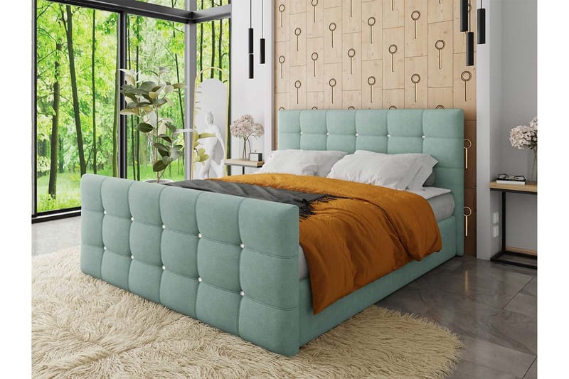 Kleos Kontinentalsäng 180x200cm med Sänggavel - Grön - Möbler - Sovrum - Sängar - Kontinentalsängar