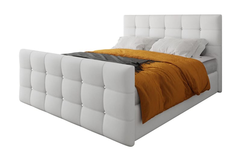 Kleos Kontinentalsäng 180x200cm med Sänggavel - Vit - Möbler - Sovrum - Sängar - Kontinentalsängar