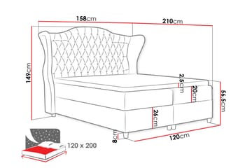 Kontinentalsäng 120x200 - Möbler - Sovrum - Sängar - Kontinentalsängar