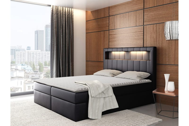 Kontinentalsäng 140x200 - Svart - Möbler - Sovrum - Sängar - Kontinentalsängar