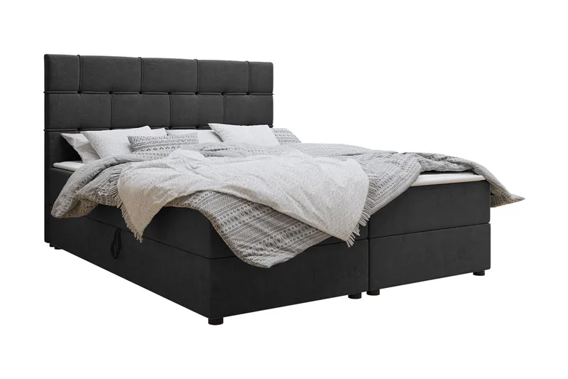 Kontinentalsäng 180x200 cm Mörkgrå, Mörkgrå