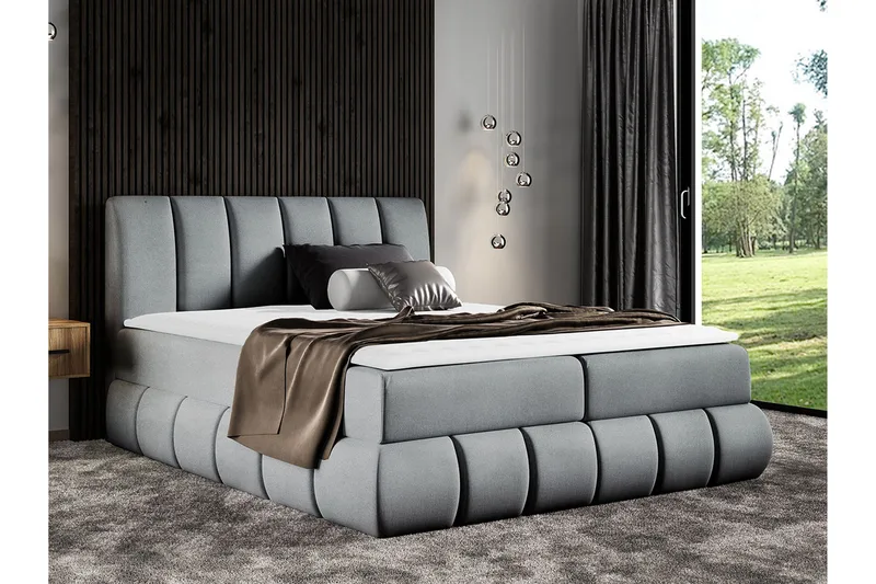 Kontinentalsäng 204x218 cm - Mörkgrå - Möbler - Sovrum - Sängar - Kontinentalsängar