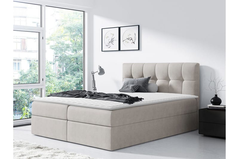 Kramvik Kontinentalsäng 160x200 cm - Beige - Möbler - Sovrum - Sängar - Kontinentalsängar