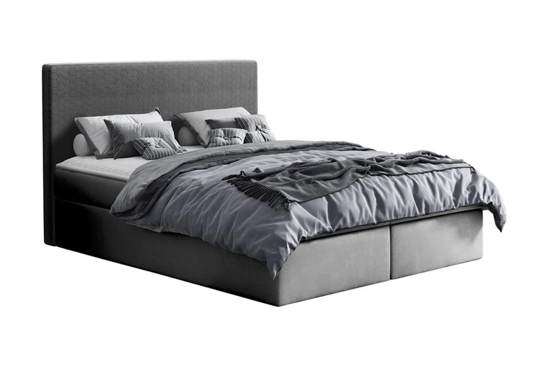 Laargard Kontinentalsäng medFörvaring 160x200, Grå