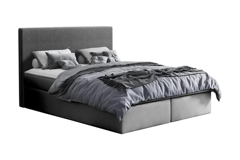 Laargard Kontinentalsäng medFörvaring 180x200, Grå