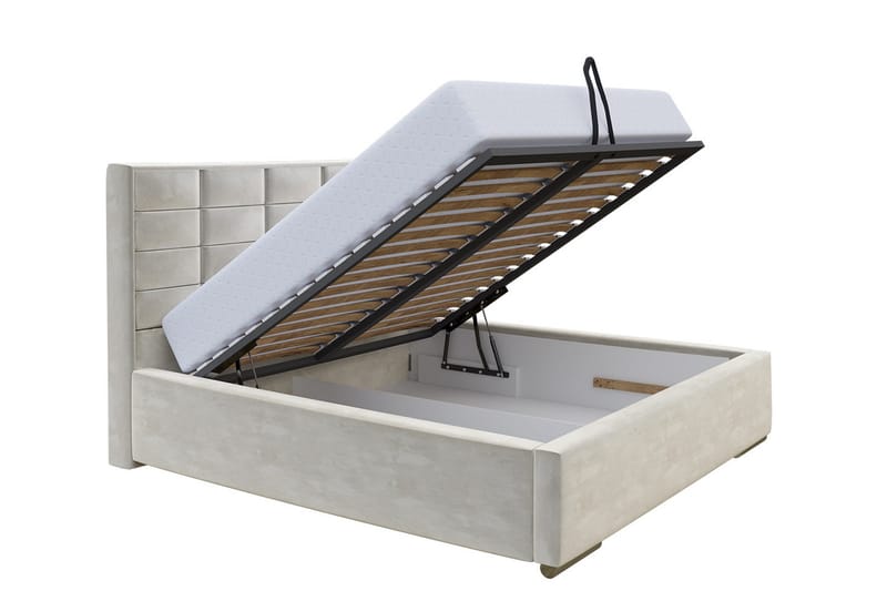 Laargard Kontinentalsäng medFörvaring 200x200 - Grå - Möbler - Sovrum - Sängar - Kontinentalsängar