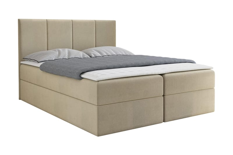 Laggano Kontinentalsäng 140x200 cm + Bäddmadrass - Beige - Möbler - Sovrum - Sängar - Kontinentalsängar