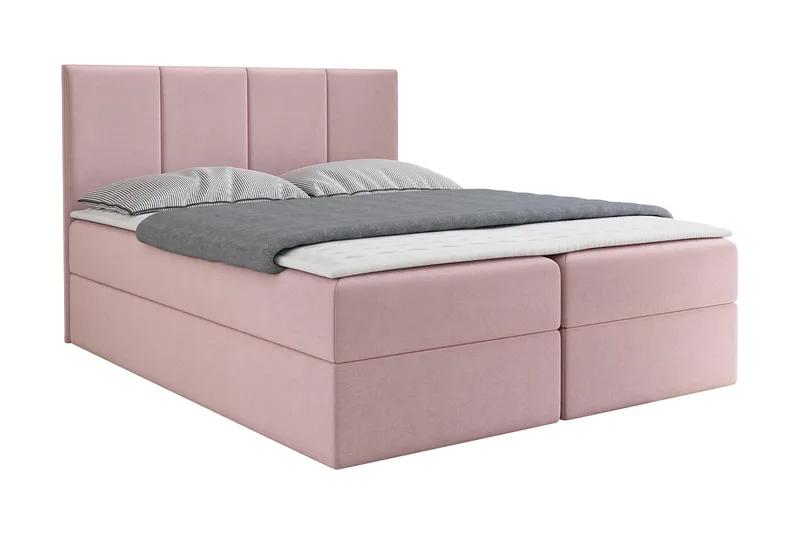 Laggano Kontinentalsäng 160x200 cm + Bäddmadrass, Rosa