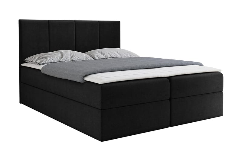 Laggano Kontinentalsäng 160x200 cm + Bäddmadrass - Svart - Möbler - Sovrum - Sängar - Kontinentalsängar