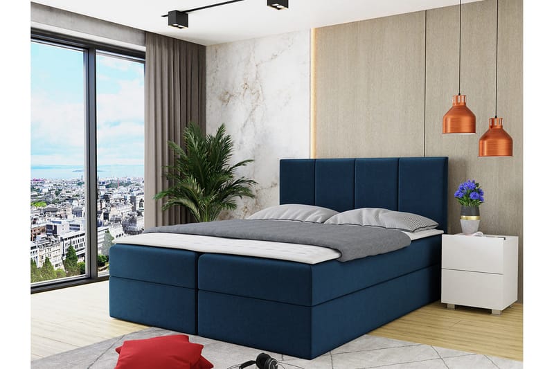 Laggano Kontinentalsäng 160x200 cm + Bäddmadrass - Svart - Möbler - Sovrum - Sängar - Kontinentalsängar