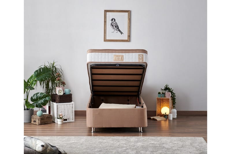 Latrona Kontinentalsäng 90x190 cm - Ljusbrun - Möbler - Sovrum - Sängar - Kontinentalsängar