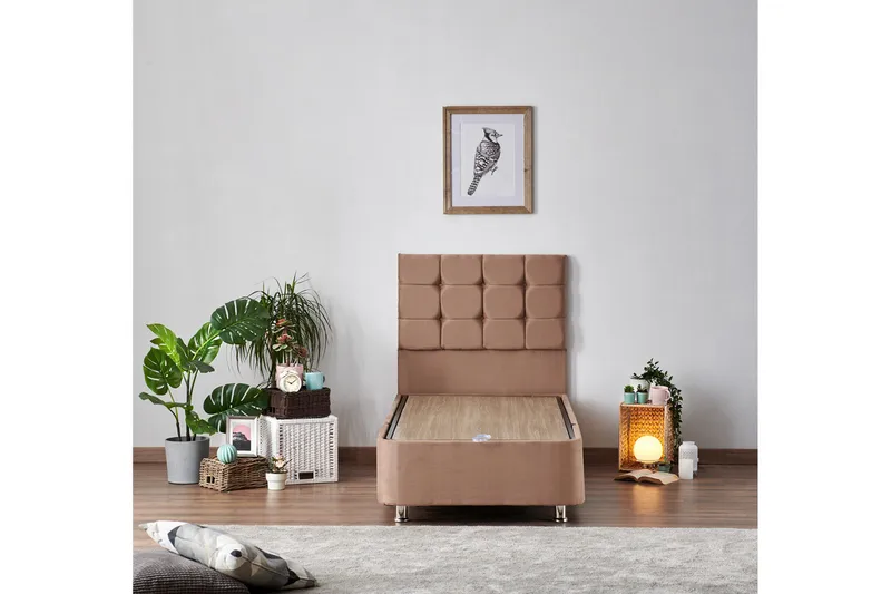 Latrona Kontinentalsäng 90x200 cm - Ljusbrun - Möbler - Sovrum - Sängar - Kontinentalsängar