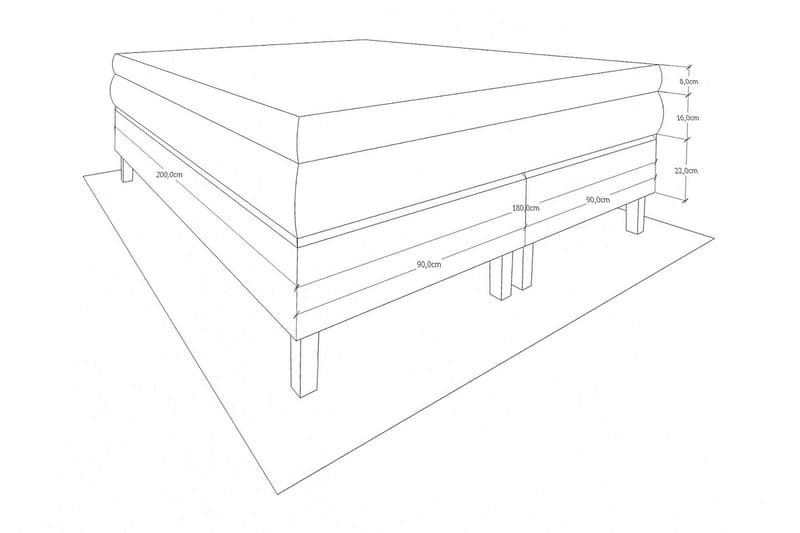 Layla Kontinentalsäng 160x200 cm - (+Fler val) - Möbler - Sovrum - Sängar - Kontinentalsängar