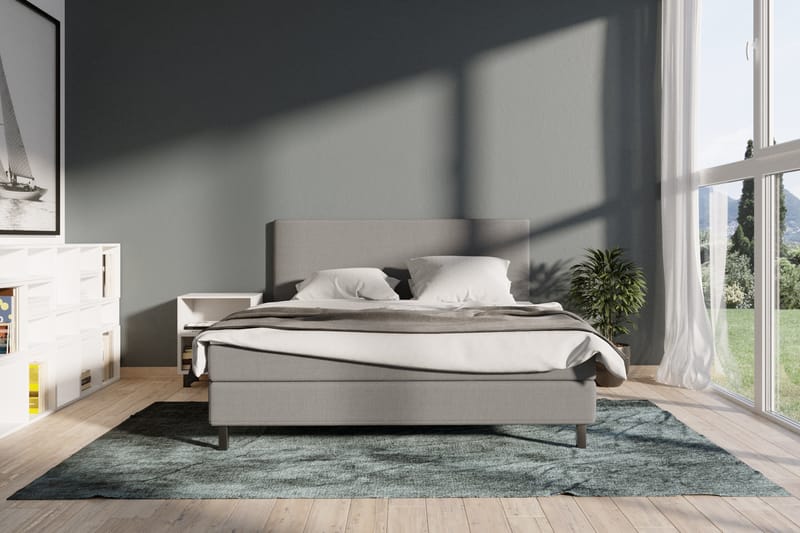 LEXI No 1 Sängpaket 180 - Ljusgrå/Svart - Möbler - Sovrum - Sängar - Komplett Sängpaket