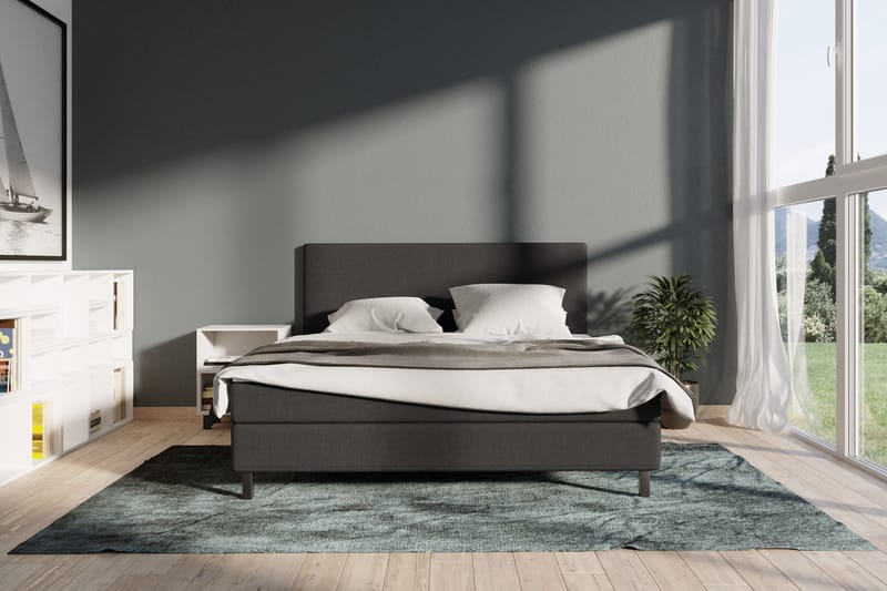 LEXI No 1 Sängpaket 210x210 - Mörkgrå/Svart - Möbler - Sovrum - Sängar - Komplett Sängpaket