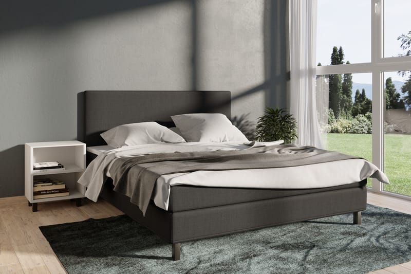 LEXI No 1 Sängpaket 210x210 - Mörkgrå/Svart - Möbler - Sovrum - Sängar - Komplett Sängpaket