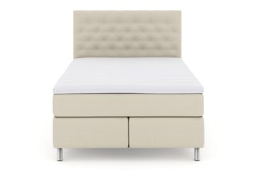 LEXI No 3 Kontinentalsäng 140 Fast Beige/Metall