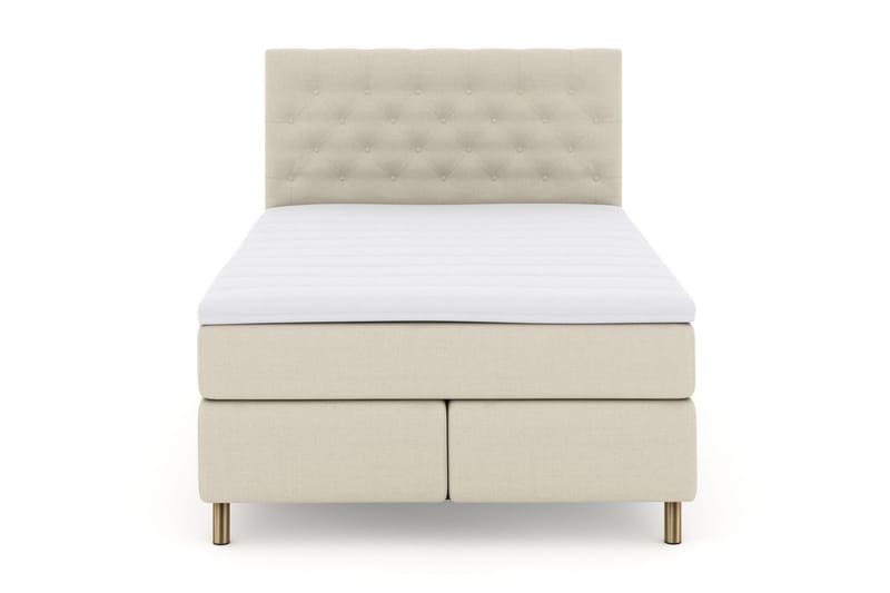 LEXI No 3 Kontinentalsäng 160 Fast/Medium Beige/Koppar - Möbler - Sovrum - Sängar - Kontinentalsängar