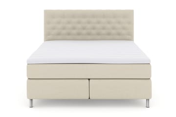 LEXI No 3 Kontinentalsäng 180 Fast Beige/Metall