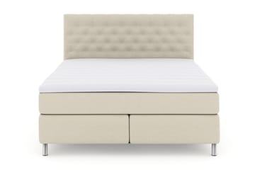 LEXI No 3 Kontinentalsäng 210 Fast Beige/Metall