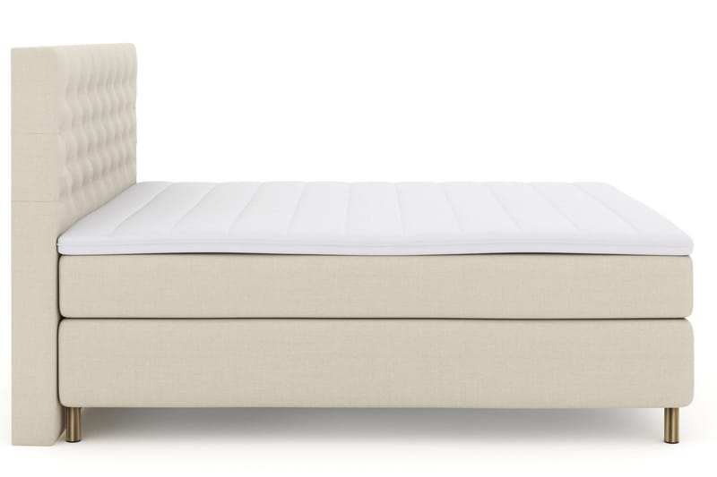 LEXI No 3 Kontinentalsäng 210 Fast/Medium Beige/Koppar - Möbler - Sovrum - Sängar - Kontinentalsängar