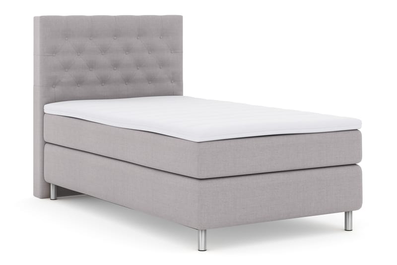 LEXI No 3 Sängpaket 120 Fast - Ljusgrå/Metall - Möbler - Sovrum - Sängar - Komplett Sängpaket