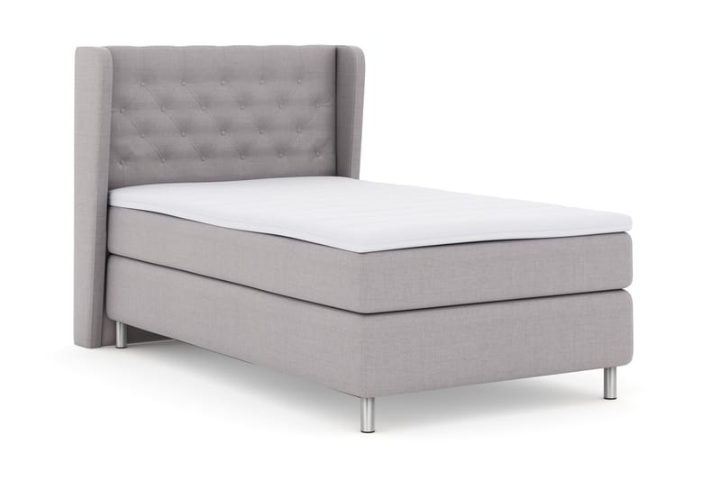 LEXI No 3 Sängpaket 120 Fast - Ljusgrå/Metall - Möbler - Sovrum - Sängar - Komplett Sängpaket