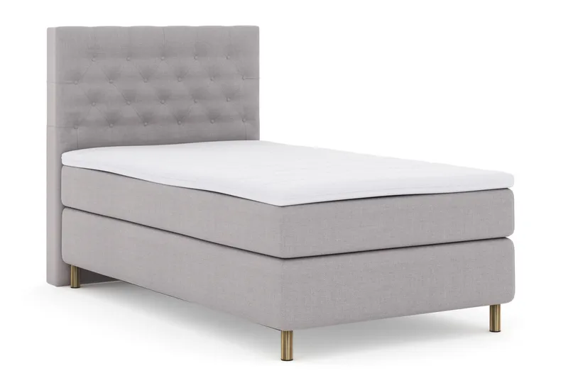 LEXI No 3 Sängpaket 120 Medium - Ljusgrå/Koppar - Möbler - Sovrum - Sängar - Kontinentalsängar