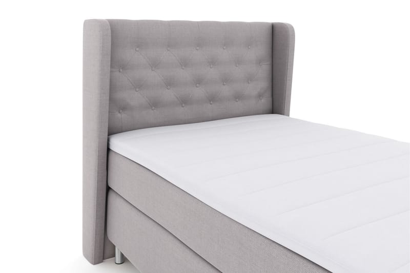 LEXI No 3 Sängpaket 120 Medium - Ljusgrå/Metall - Möbler - Sovrum - Sängar - Komplett Sängpaket