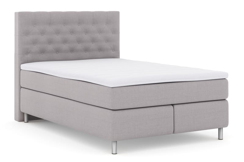 LEXI No 3 Sängpaket 140 Fast - Ljusgrå/Metall - Möbler - Sovrum - Sängar - Komplett Sängpaket