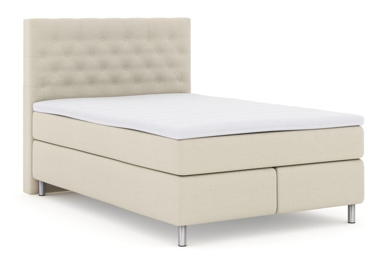 LEXI No 3 Sängpaket 140 Medium - Beige/Metall - Komplett Sängpaket - Kontinentalsängar