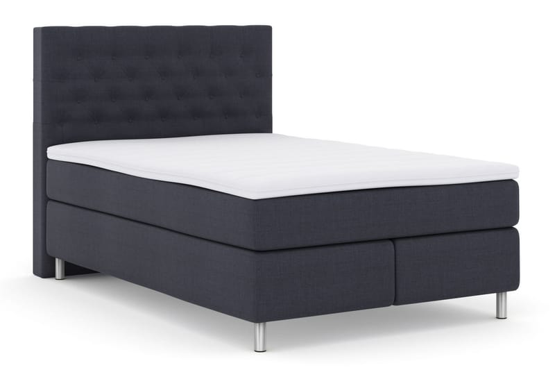 LEXI No 3 Sängpaket 140 Medium - Blå/Metall - Komplett Sängpaket - Kontinentalsängar