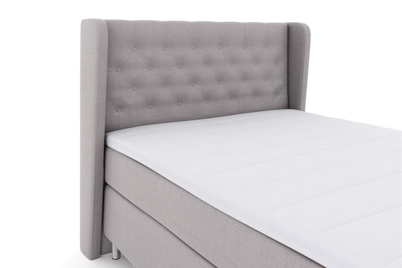 LEXI No 3 Sängpaket 140 Medium - Ljusgrå/Metall - Möbler - Sovrum - Sängar - Komplett Sängpaket