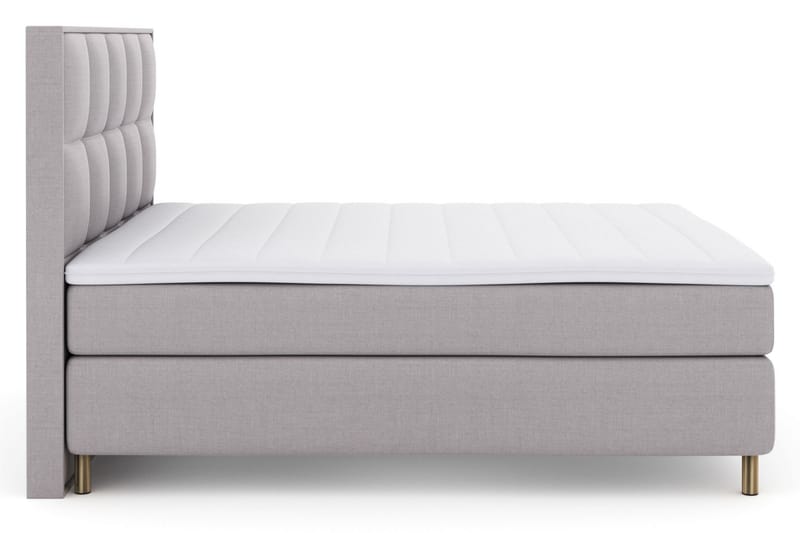 LEXI No 3 Sängpaket 160 Fast/Medium - Ljusgrå/Koppar - Möbler - Sovrum - Sängar - Komplett Sängpaket