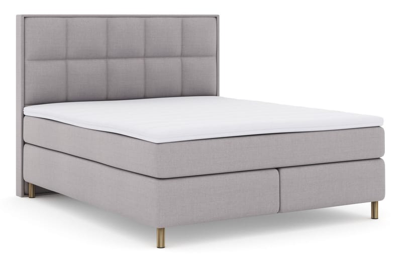 LEXI No 3 Sängpaket 160 Fast/Medium - Ljusgrå/Koppar - Möbler - Sovrum - Sängar - Komplett Sängpaket